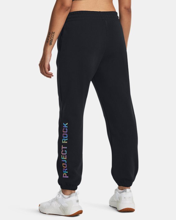 Women's Project Rock Heavyweight Terry Pants in Black image number 1